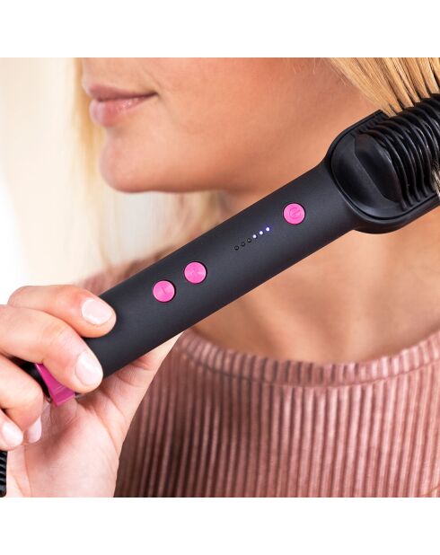 Brosse Lissante Céramique Cestrus noire et fuchsia - 27 x 4 x 4,2 cm