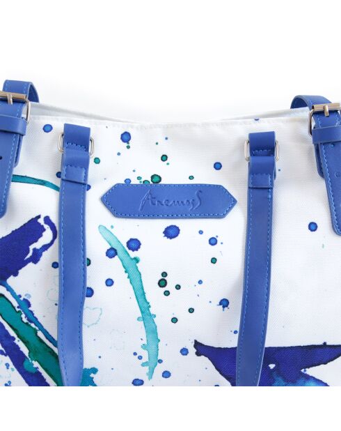 Anemoss Anchor blau-weiße Strandtasche - 50 x 28 cm