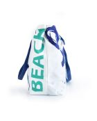 Anemoss Anchor blau-weiße Strandtasche - 50 x 28 cm