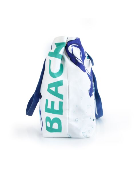 Anemoss Anchor blau-weiße Strandtasche - 50 x 28 cm