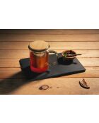 Bicchiere da tè in borosilicato (H 1x P 7,5 cm) trasparente - 400 ml