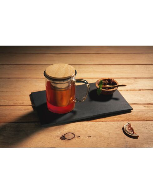 Bicchiere da tè in borosilicato (H 1x P 7,5 cm) trasparente - 400 ml