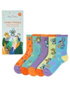 Confezione da 5 paia di calzini per bambini Milk&Moo Jungle Friends 27-30 multicolori