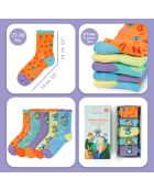 Confezione da 5 paia di calzini per bambini Milk&Moo Jungle Friends 27-30 multicolori