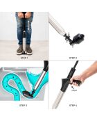 Déboucheur à air comprimé haute pression avec accessoires et manomètre 5 en 1 Jetpro noir - 55,5 x 20 x 5 cm