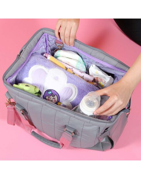 Milk&Moo Organizer-Tasche für Kinderwagen dunkelgrau - 18 x 41 x 34 cm