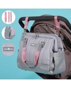 Bolsa organizadora para cochecitos Milk&Moo gris oscuro - 18 x 41 x 34 cm
