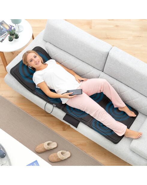 Matelas de massage par vibration Vhemat noir - 156 x 54 x 3 cm