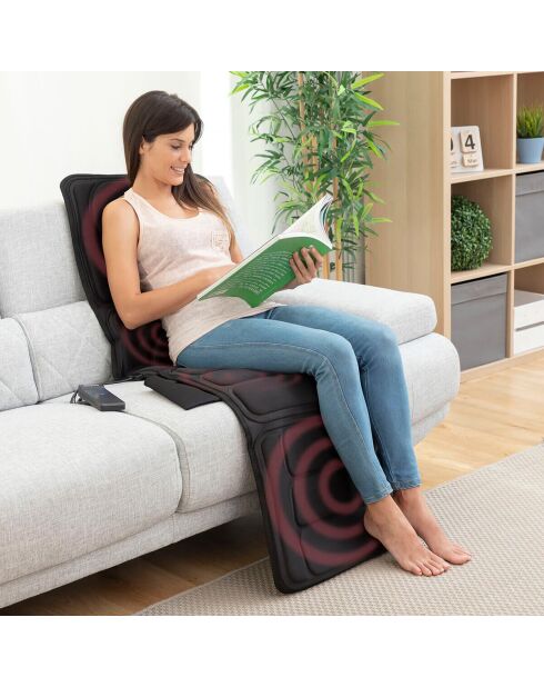Matelas de massage par vibration Vhemat noir - 156 x 54 x 3 cm