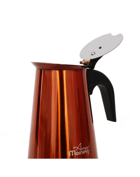 Cafetière espresso à induction en acier inoxydable Any Morning FE001-6 rouge - 300 ml