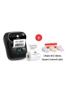Phomemo M110 tragbarer Thermoetikettendrucker, 11,4 x 8,7 x 6,2 cm, Schwarz