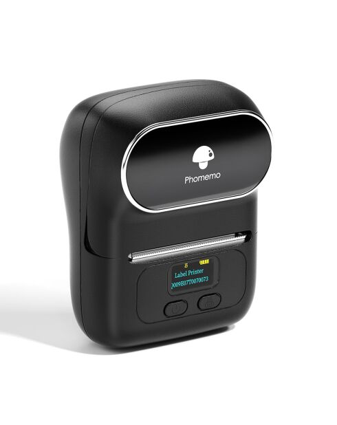 Imprimante thermique portable pour étiquettes Phomemo M110 noire - 11,4 x 8,7 x 6,2 cm