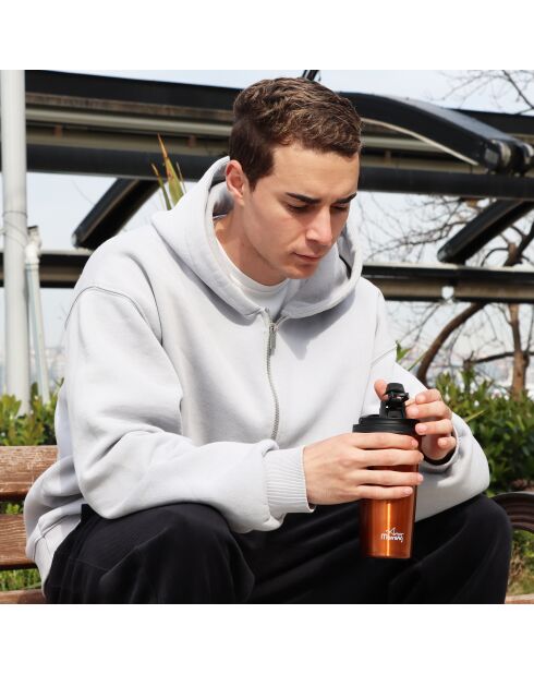 Tasse thermos avec couvercle Any Morning Travel cuivre - 500 ml