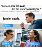 Écouteurs in Ear Bluetooth Kinglucky Clip-on noirs