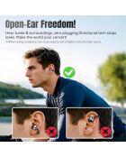 Écouteurs in Ear Bluetooth Kinglucky Clip-on noirs