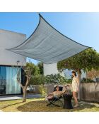 Voile d’ombrage rectangulaire Shazail gris - 2 x 3 m