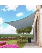 Voile d’ombrage rectangulaire Shazail gris - 2 x 3 m