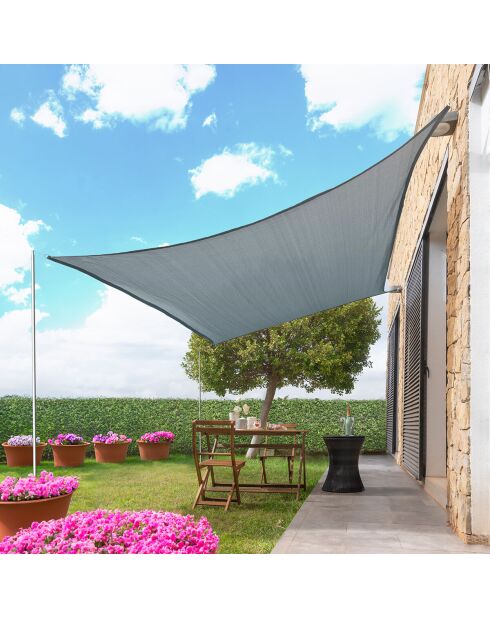 Voile d’ombrage rectangulaire Shazail gris - 2 x 3 m