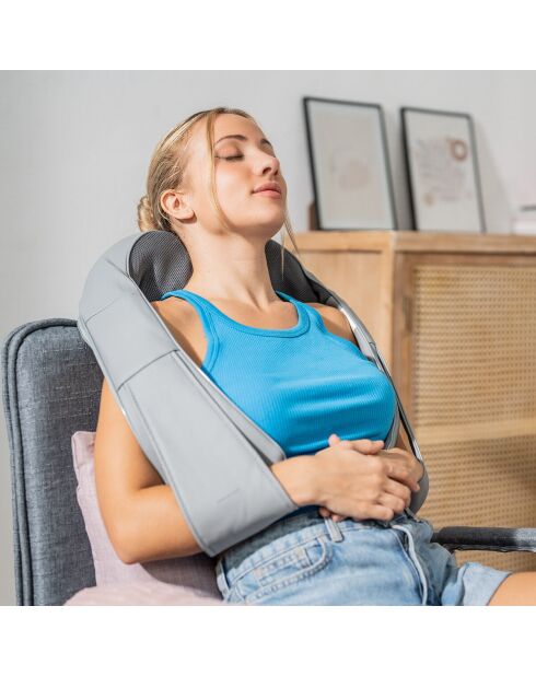 Masseur Shiatsu rechargeable Pro Massatsu gris - 117 x 18 x 13 cm