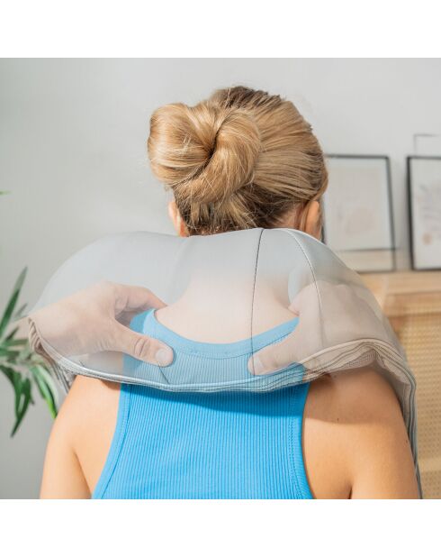 Masseur Shiatsu rechargeable Pro Massatsu gris - 117 x 18 x 13 cm