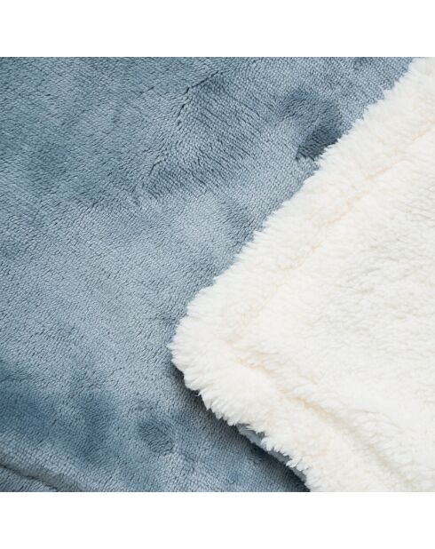 Couverture Chauffante Heklet blanc/gris - 130 x 180 cm