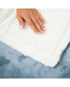 Couverture Chauffante Heklet blanc/gris - 130 x 180 cm