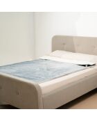 Couverture Chauffante Heklet blanc/gris - 130 x 180 cm