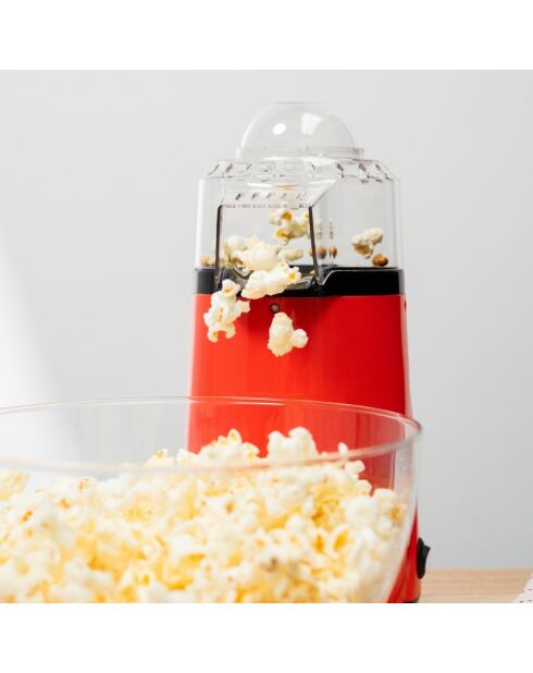 Machine à pop-corn à air chaud Popmar rouge/noir - 15 x 26 x 14,5 cm