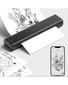 Phomemo M08F Tragbarer Thermodrucker, 6,6 x 21 x 4 cm, Schwarz