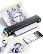 Phomemo M08F Tragbarer Thermodrucker, 6,6 x 21 x 4 cm, Schwarz