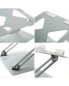 Support Pliable et Réglable pour portable Lastan gris - 26,5 x 22 x 4,5 cm