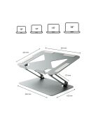 Support Pliable et Réglable pour portable Lastan gris - 26,5 x 22 x 4,5 cm