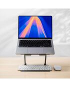 Support Pliable et Réglable pour portable Lastan gris - 26,5 x 22 x 4,5 cm