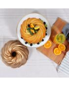 Moule à gâteau rond Pinwheel Serenk Fun Cooking cuivre - 24 cm