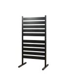 Porte-serviettes électrique pour mur ou sol Towarall noir - 10 barres, 50 x 100 x 10 cm