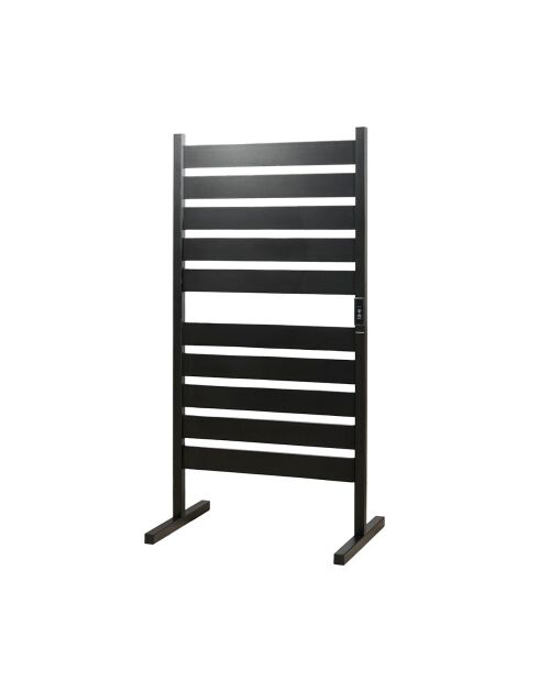 Porte-serviettes électrique pour mur ou sol Towarall noir - 10 barres, 50 x 100 x 10 cm