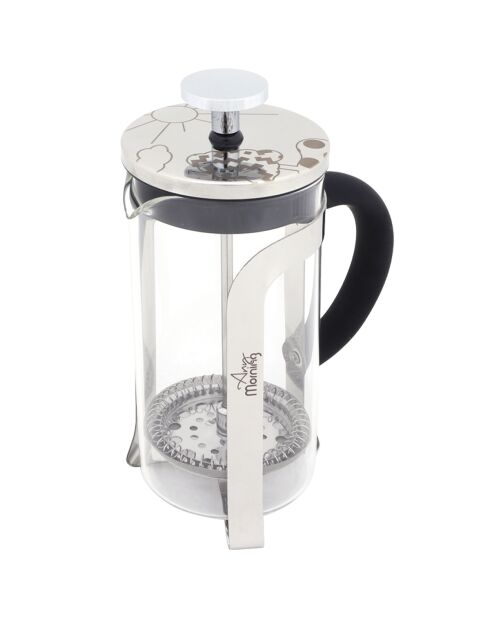 Cafetière à piston Any Morning Espresso noire et argentée - 600 ml