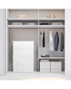 Rangement modulaire portable pour chaussures blanc - 36 paires, 84 x 96 x 32 cm