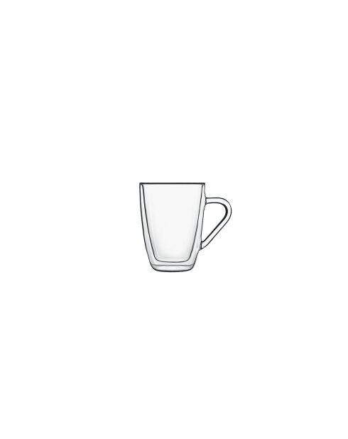2 transparente Thermoglas-Kaffeebecher - 32 cl