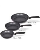 Ensemble de 3 poêles en granit Serenk Excellence noir