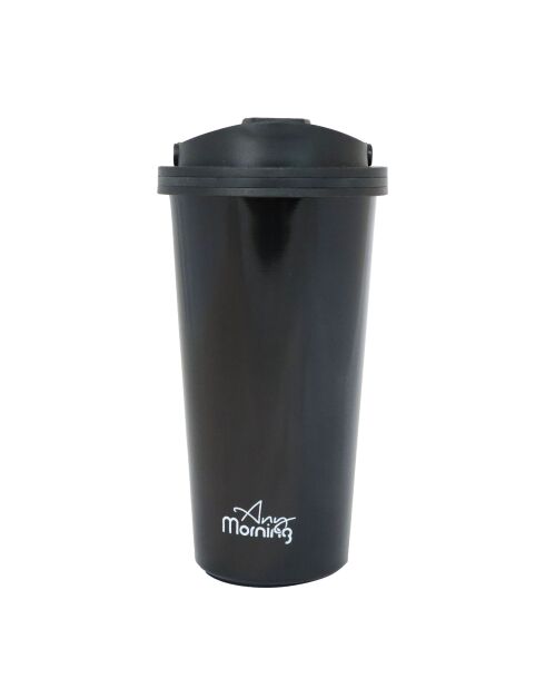 Any Morning SI231902 Isolierter Reisebecher, 500 ml, Schwarz
