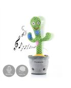 Wiederaufladbarer tanzender und sprechender Kaktus mit Musik und LED Cacxi grün/grau - 10 x 30 x 10 cm
