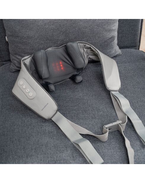 Silax 6D wiederaufladbares Nacken- und Rückenmassagegerät, 15 x 14 x 120 cm, Grau
