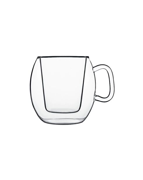 2 transparante Thermic Glass koffieglazen - 30 cl