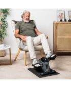 Pédalier statique pour bras et jambes avec tapis Velora 2100 gris/noir - 38,5 x 30 x 41 cm