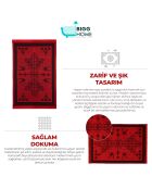 Tapis réversible BiggHome ethnique rouge - 120 x 180 cm