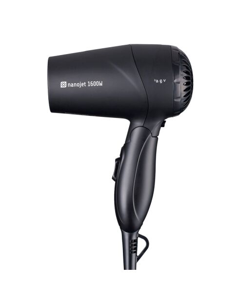 Sèche-cheveux de voyage pliable By AGV NANOJET noir