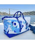 Anemoss Fish Reisetasche blau/weiß - 50 L