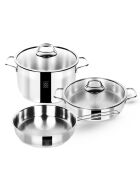 Batterie de cuisine en acier inoxydable Serenk Modernist argent - 5 pièces