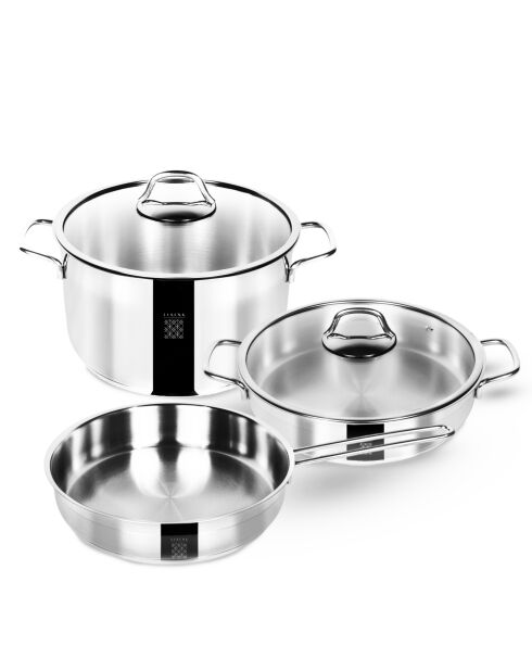 Batterie de cuisine en acier inoxydable Serenk Modernist argent - 5 pièces